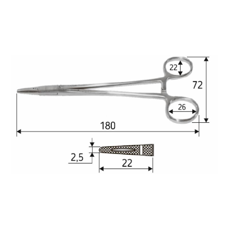 Голкотримач Crile-Wood, 18 см, J-24-012, Surgicon